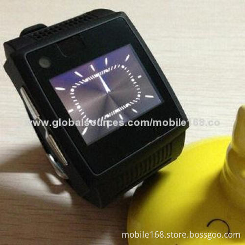 Flat panel design MTK6253 watch phone, 128KB internal memory, supports TF card up to 8GB memory